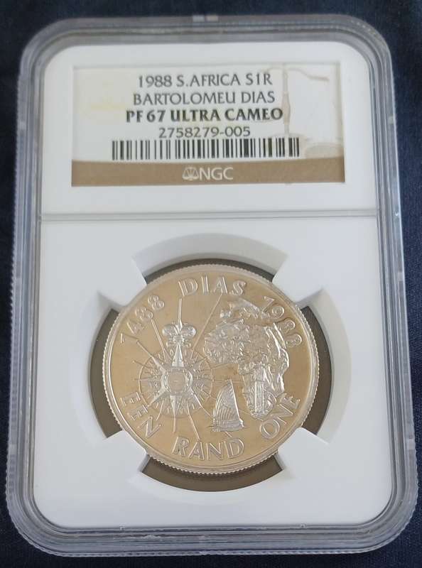1988 SA Silver R1 * NGC PF67 UC Bartolomeu Dias`