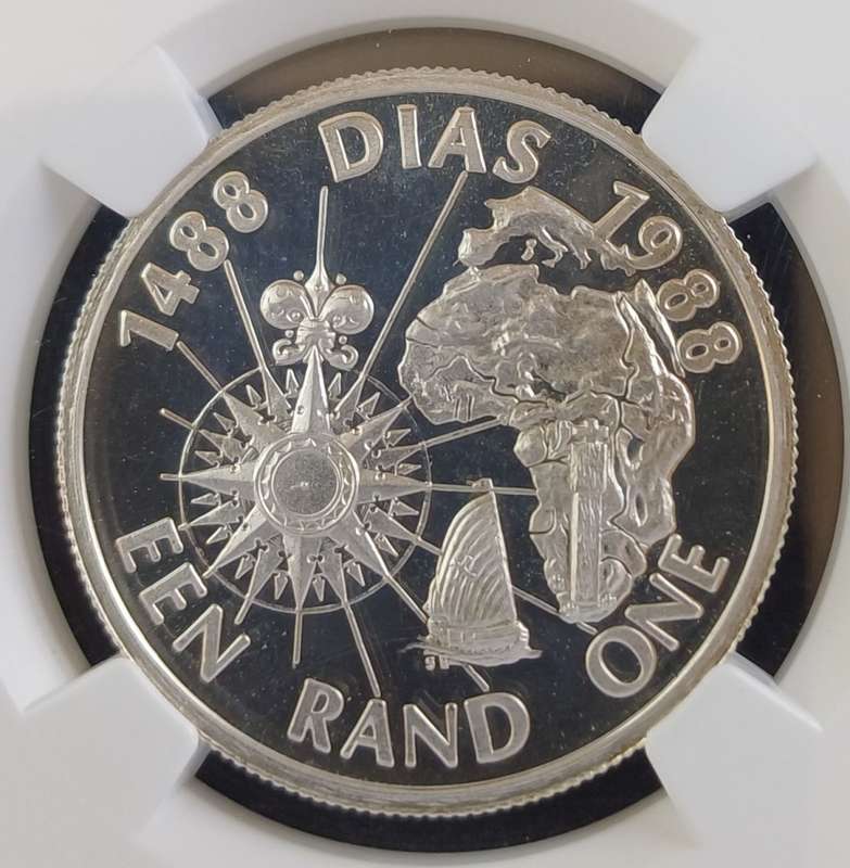 1988 SA Silver R1 * NGC PF67 UC Bartolomeu Dias`