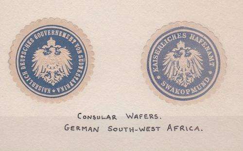 German South West Africa, Consular Wafers/Labels