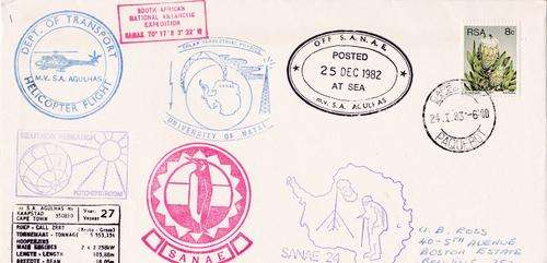 SANAE (South African National Antarctic Expedition, Posted at Sea, Helicopter Flight, Research Cover
