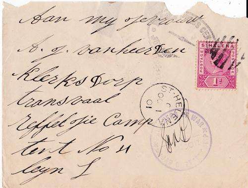 Boer War, St Helena POW Camp to Klerksdorp Camp