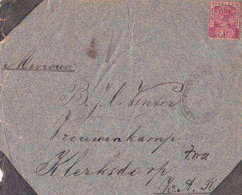 Boer War, St Helena to Klerksdorp âVrouwenskampâ