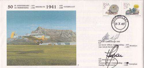 SAAF, 50 Anniversary AFS Brooklyn 1941 AFB Ysterplaat Signed