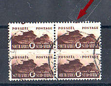 Variety - Nice Union variety - "Missing back-round shading along upper edge of stamps"