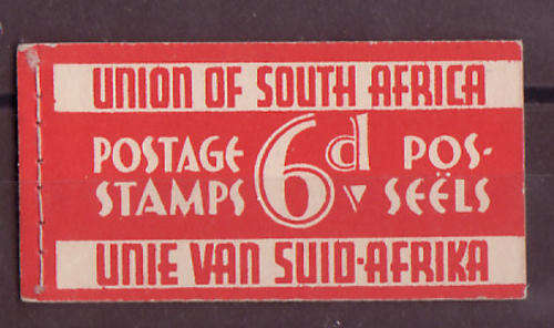 Union of South Africa 6d unexploded Booklet