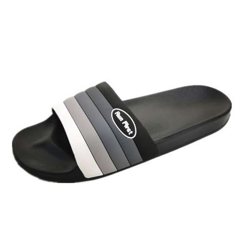 2021 Run First Ultra Comfy Flip Flops For Men Sliding Sandals, Shower Slides - Black/Navy