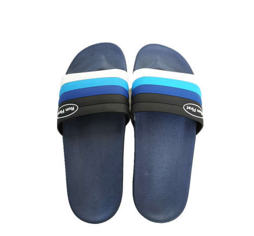 2021 Run First Ultra Comfy Flip Flops For Men Sliding Sandals, Shower Slides - Black/Navy