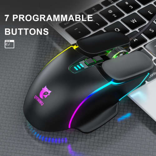 UYINWU Gaming Mouse Wired RGB Running Mouse