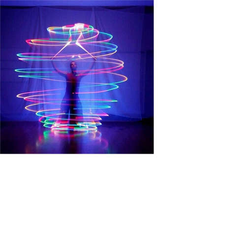 LED Poi Balls - 8 Color Lighting Modes - Alternating Color Mode - Set Of 2