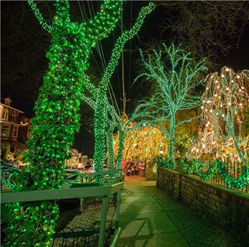 3x Fairy Lights Solar Outdoor String Light Christmas Light - Green