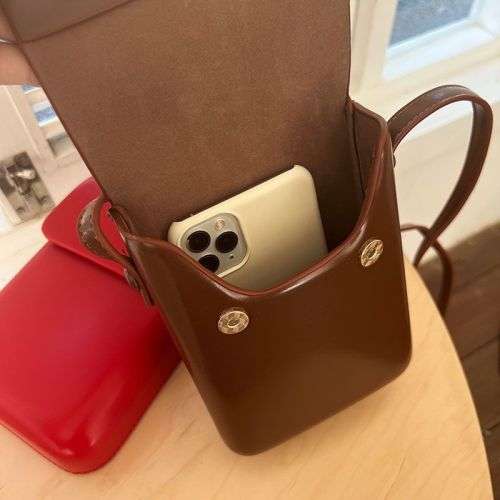 Wallets for Men & Women and Minimalist Sling Bag Unisex Crossbody Bag - Brown Sling Bag + Black