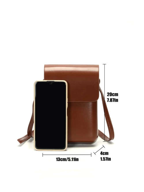 Wallets for Men & Women and Minimalist Sling Bag Unisex Crossbody Bag - Brown Sling Bag + Black