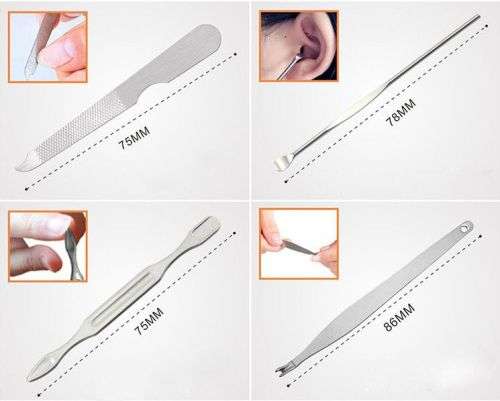Premium Manicure Pedicure Set Nail Clippers Kit - 12 Piece Stainless steel