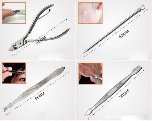 Premium Manicure Pedicure Set Nail Clippers Kit - 12 Piece Stainless steel