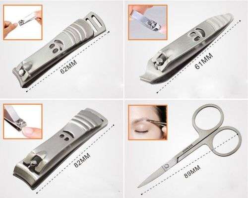 Premium Manicure Pedicure Set Nail Clippers Kit - 12 Piece Stainless steel