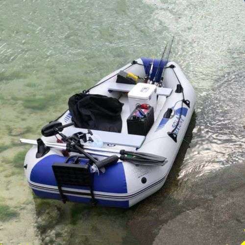 Inflatable Boat Military Grade Fishing Boat Dinghy + 3 Life Jackets + Pump - 230 cm