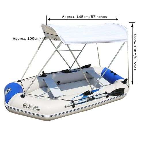 Inflatable Boat Military Grade Fishing Boat Dinghy + 3 Life Jackets + Pump - 230 cm