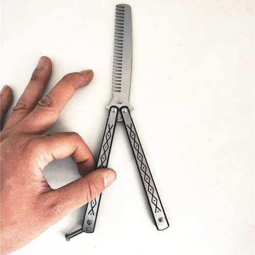 Butterfly Knife Balisong - Trainer Comb + EK06 Iridescent Batangas