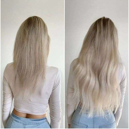Hair Weaves Extensions - Sew In Weft -100% Human Hair - #613 Blonde +-100g - 18