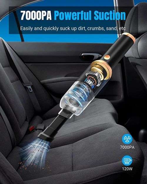 Cordless Vacuum Cleaner Handheld Portable Vacuum Machine 7kPa Suction Power