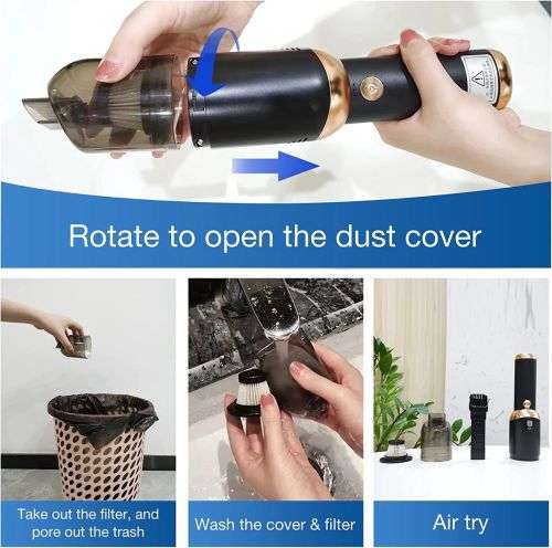 Cordless Vacuum Cleaner Handheld Portable Vacuum Machine 7kPa Suction Power