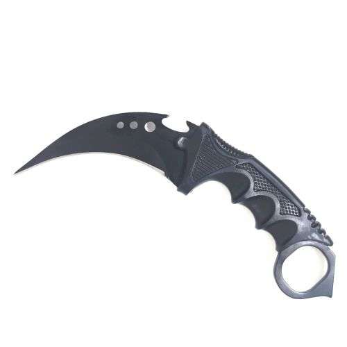 2x Karambit Knife Combat Tiger Claw Tactical Knife - Iridescent + Blitz