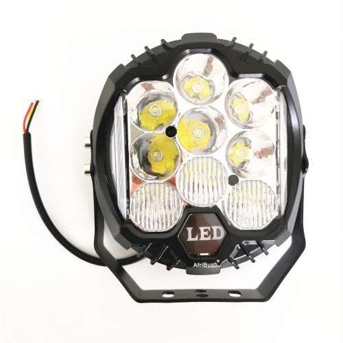 AfriBush 4x4 Spotlight For SUV 7` - 75W LED - Day Time Running + Wiring Kit
