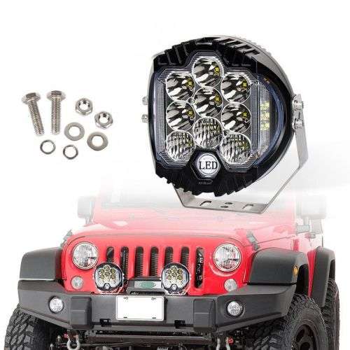 AfriBush 4x4 Spotlight For SUV 7` - 75W LED - Day Time Running + Wiring Kit