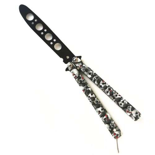 Training butterfly knife Practice Butterfly Knife Balisong - 302-1 - Skull