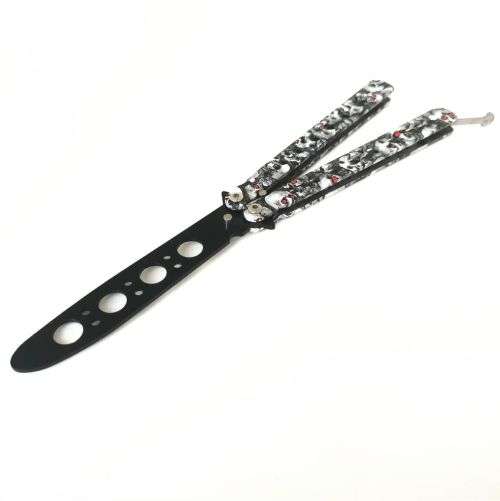 Training butterfly knife Practice Butterfly Knife Balisong - 302-1 - Skull