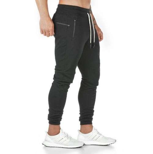 APEY Joggers For Men Stretchy Slim Fit Tracksuit Pants Sweatpants For Men - Black - XL
