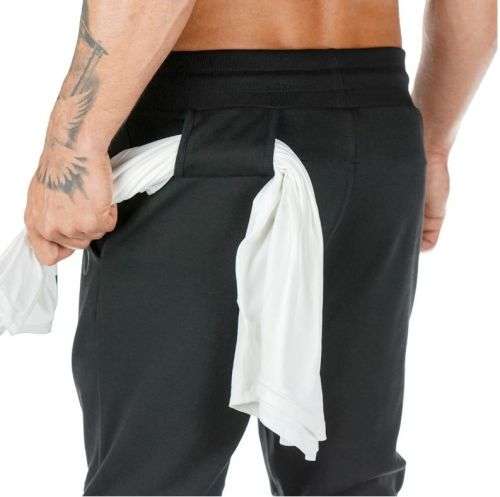 APEY Joggers For Men Stretchy Slim Fit Tracksuit Pants Sweatpants For Men - Black - XL