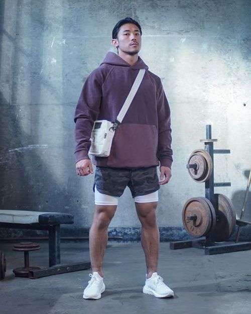APEY Shorts For Men 2 In 1 Sports Gym Shorts With Phone Pocket& Underlayer - 2XL