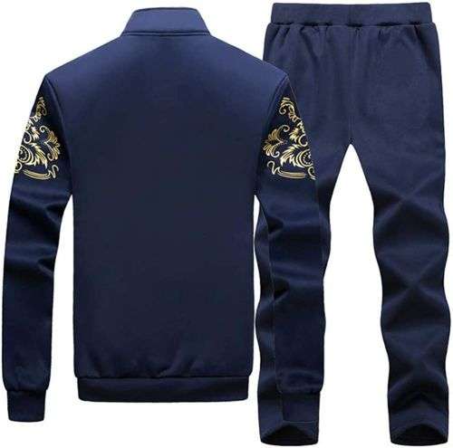 APEY Tracksuits For Men & Women Slim Fit Men`s Jacket & Sweat Pants - Navy - M