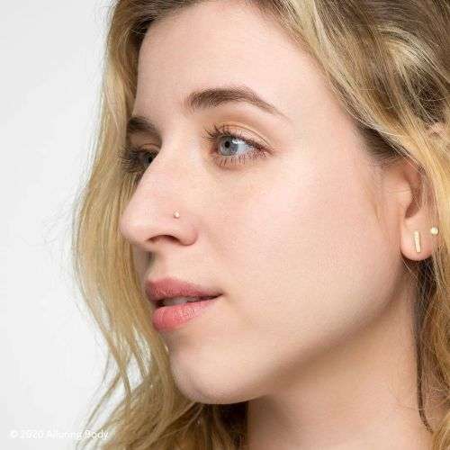 Nose Studs With Rhinestone - Nose Rings Nose Piercing Pin Body Jewelry - 24 Piece - Mixed Colour