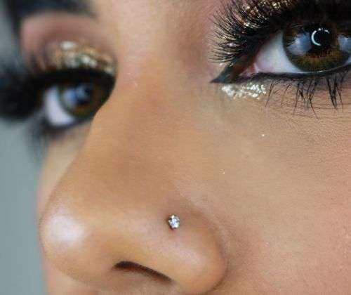 Nose Studs With Rhinestone - Nose Rings Nose Piercing Pin Body Jewelry - 24 Piece - White