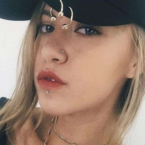 Nose Studs With Rhinestone - Nose Rings Nose Piercing Pin Body Jewelry - 24 Piece - White