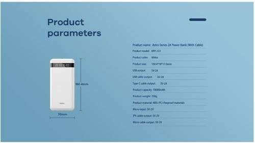 Remax Power Bank Fast Charging - Built In Type C Cable Apple iPhone Cable