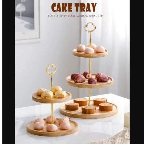 3 Layer Bamboo Cake Stand IL-6
