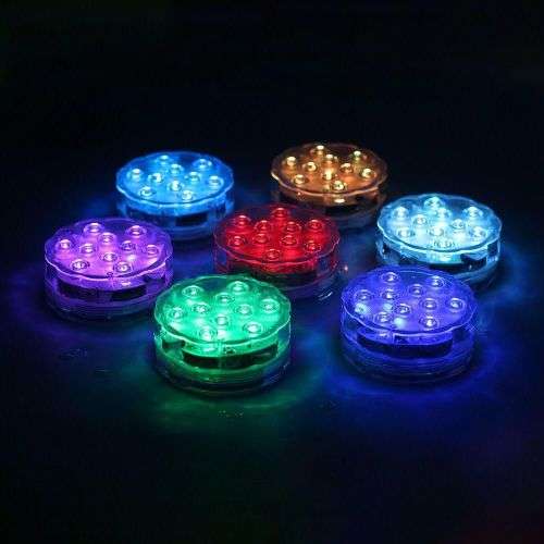 Remote Control Waterproof Submersible LED Light with Timer Function