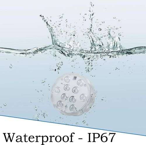 Remote Control Waterproof Submersible LED Light with Timer Function