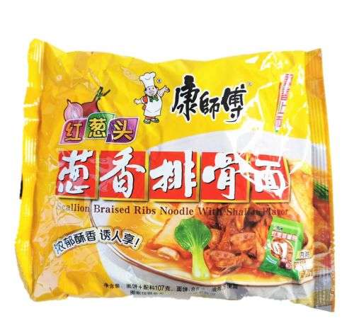 Ramen Instant Noodle,1 Ramen Bowl - Melamine & 1 Alloy Chopsticks - Scallion Braised Ribs 1000 g