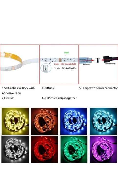 5M USB 5050 SMD RGB LED Strip Light With Bluetooth APP Control