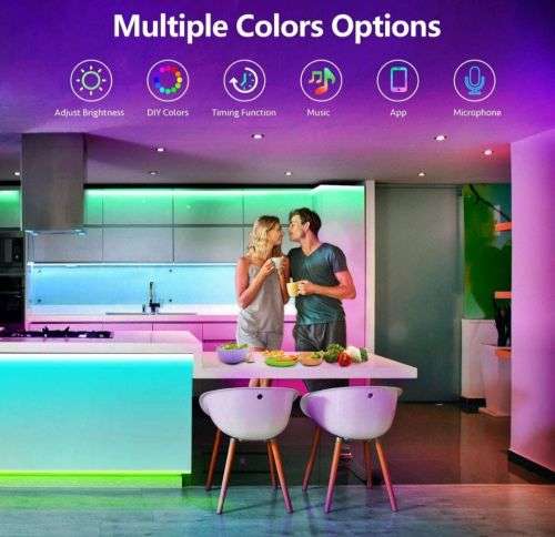 5M USB 5050 SMD RGB LED Strip Light With Bluetooth APP Control
