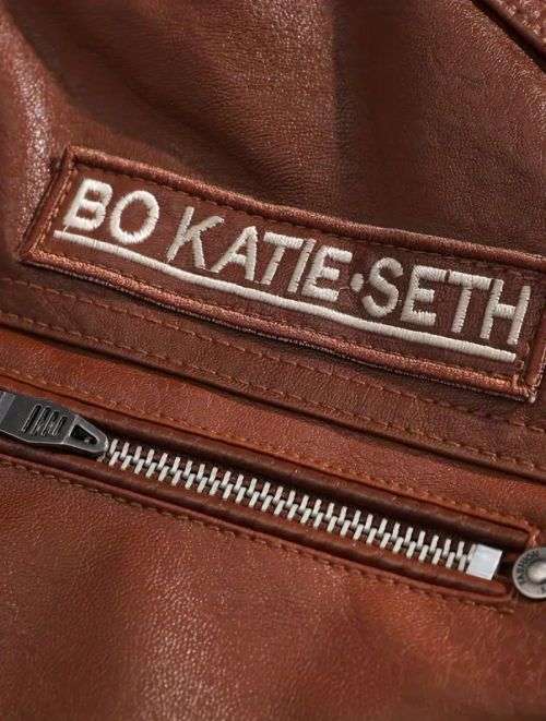 2023 Leather Jackets for Men Winter Bomber Jackets - Bike Jacket - Light Brown -  L
