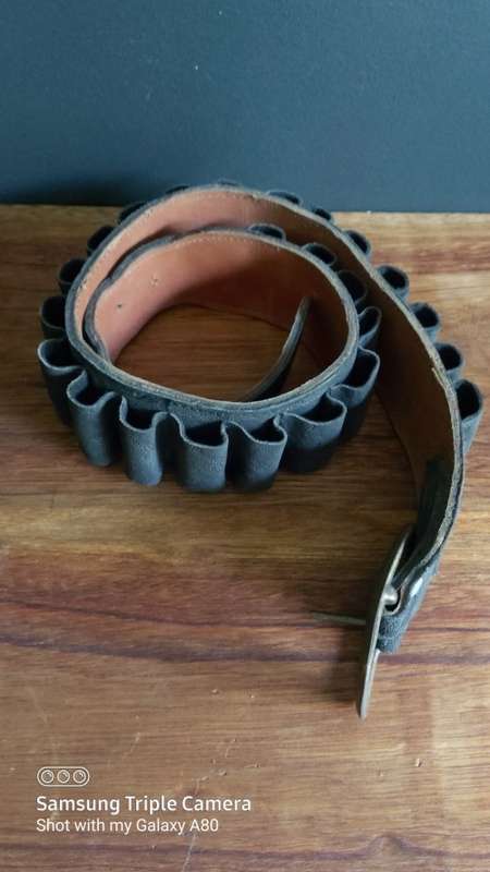 Vintage Genuine Leather Ammunition Belt.