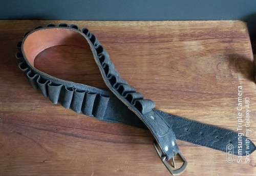 Vintage Genuine Leather Ammunition Belt.