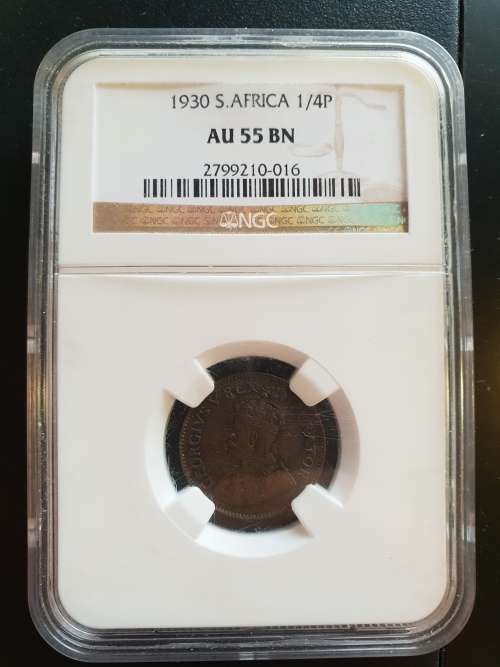 1930 Farthing 1/4 Penny AU 55 BN
