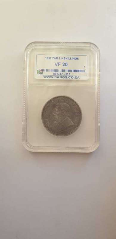 1892 ZAR 2.5 Shilling VF 20