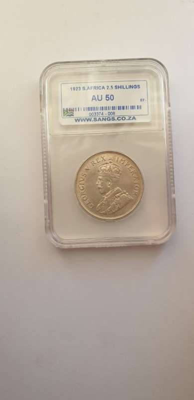 1923 S.Africa 2.5 Shilling AU 50